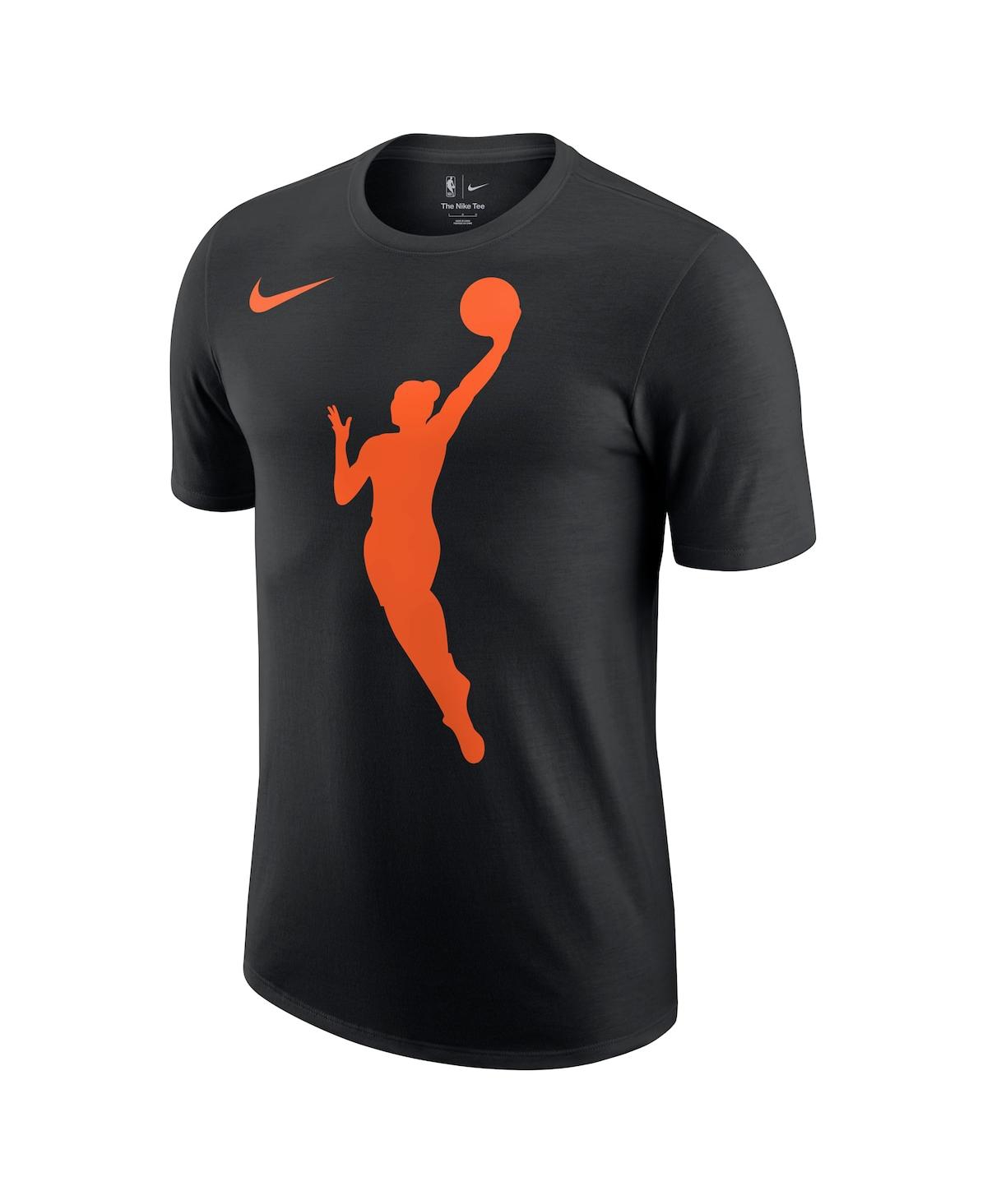 Nike Men's And Women's Black Wnba Logo Woman T-shirt In Black