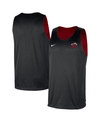 Nike - Men's Red/Black Miami Heat&nbsp;Courtside Reversible Mesh Practice Jersey