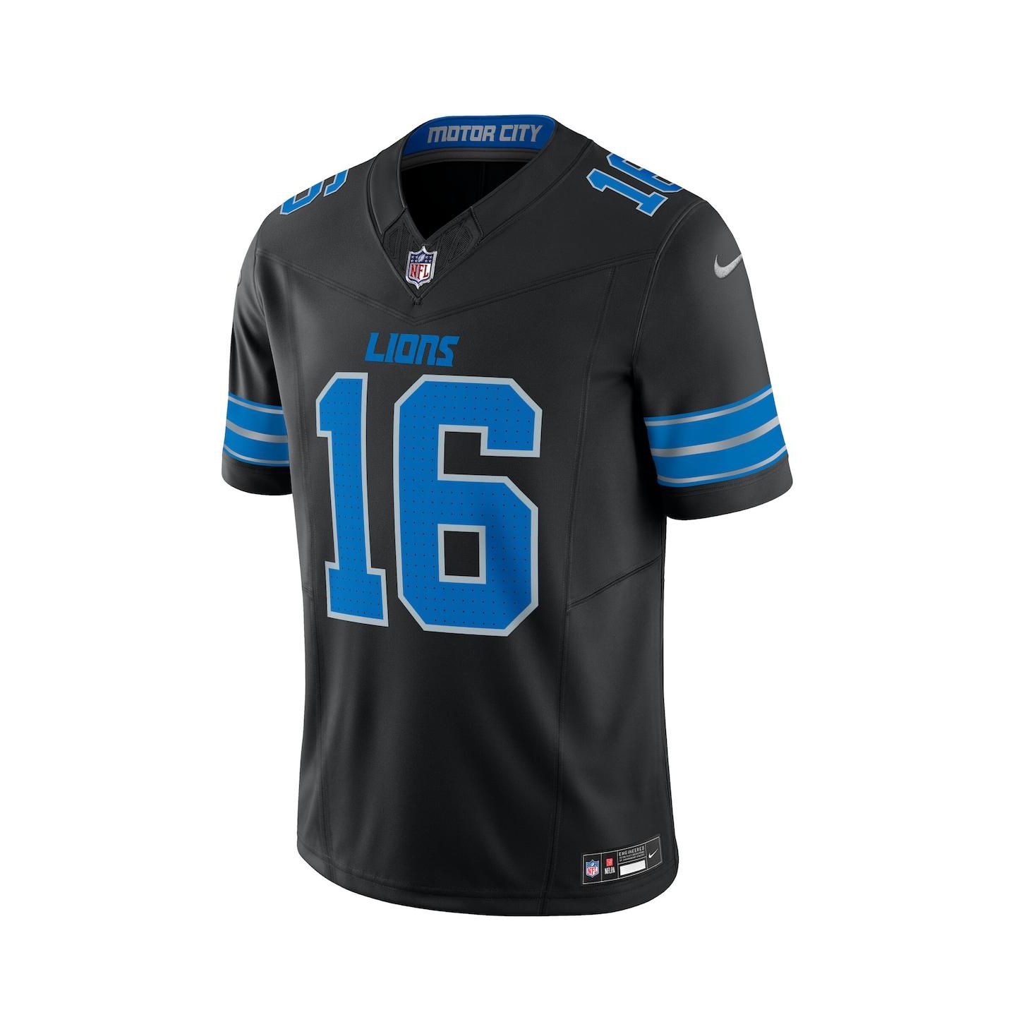 Мужской топ Nike Jared Goff Black Detroit Lions Vapor F.U.S.E. Limited Jersey — фото 2