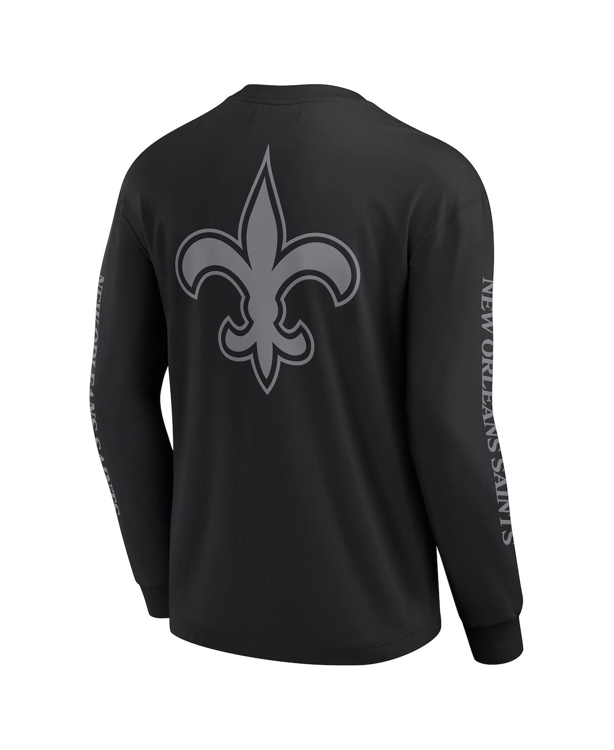 Fanatics Men's Black New Orleans Saints Elements Strive Long Sleeve T-shirt In Black