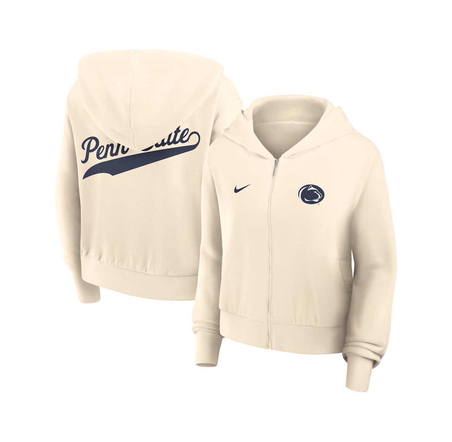 Women's Cream Penn State Nittany Lions Chill Full-Zip Hoodie