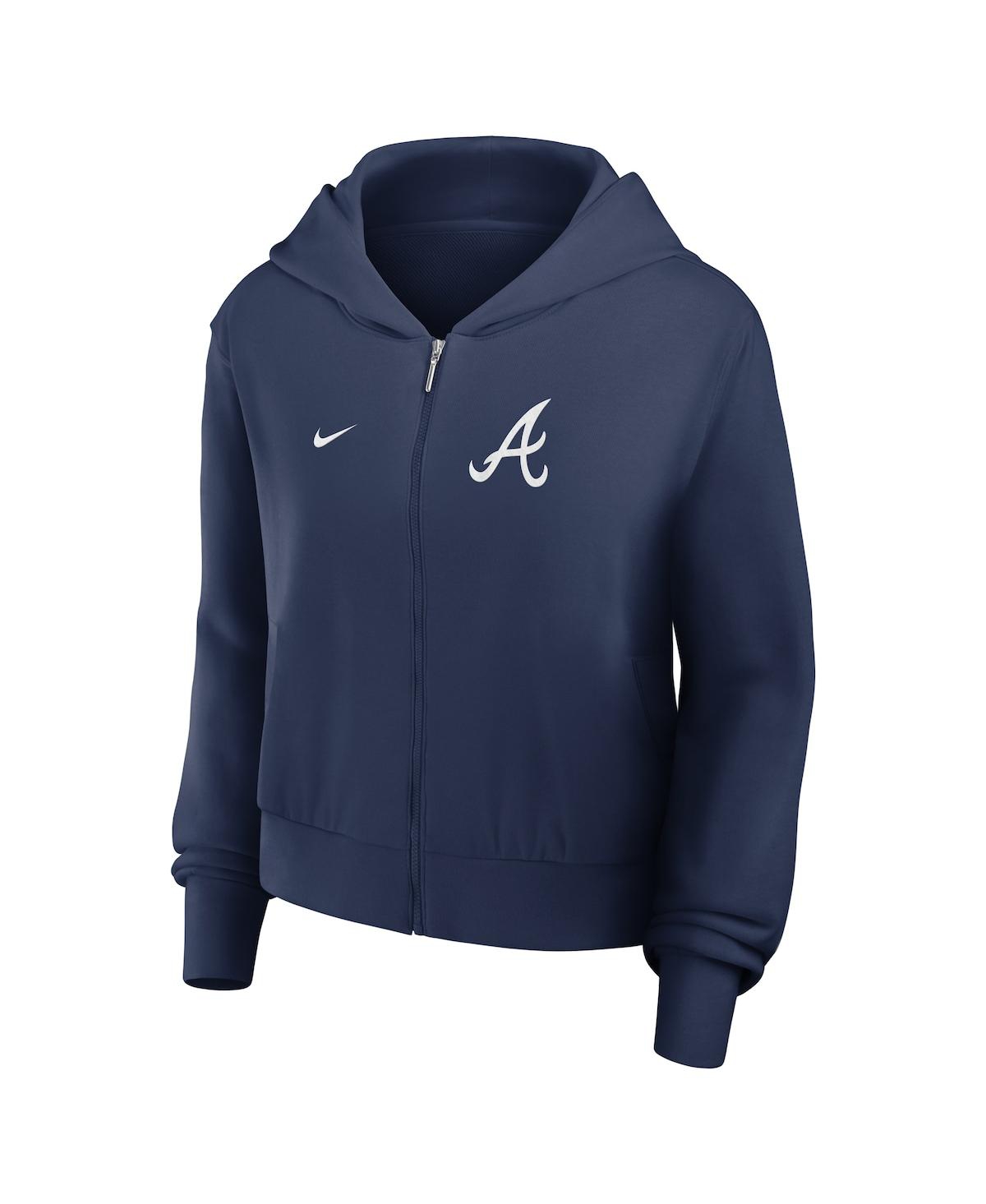 Nike Women's Navy Atlanta Braves Chill Full-zip Hoodie In Navy