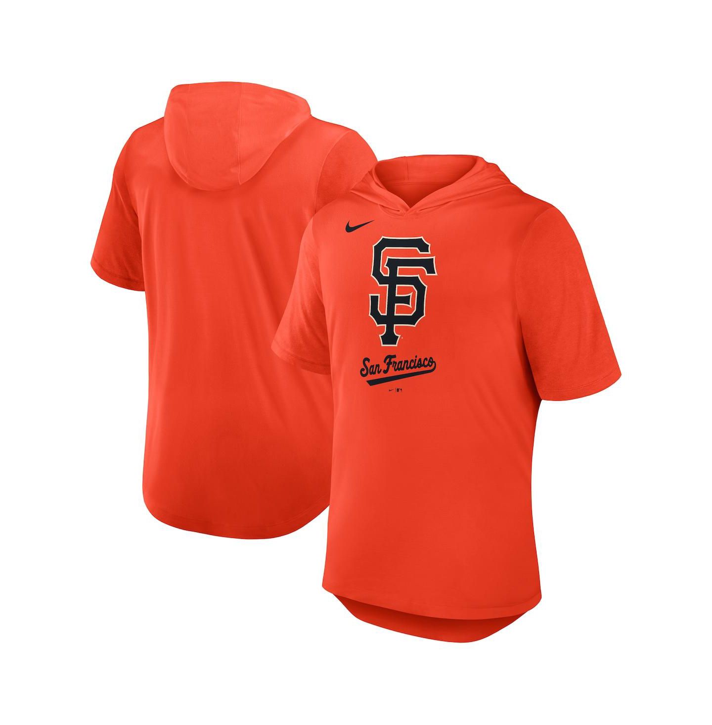 Мужское худи Nike Orange San Francisco Giants Tri-Blend Performance T-Shirt — фото 1