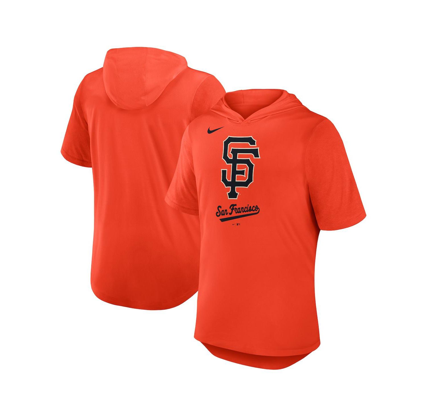 Men's Orange San Francisco Giants Tri-Blend Performance Hoodie T-Shirt