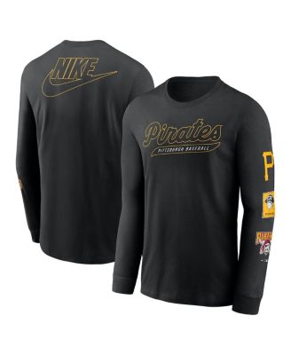 Nike - Men's Black Pittsburgh Pirates Cooperstown Collection Knockout Long Sleeve T-Shirt