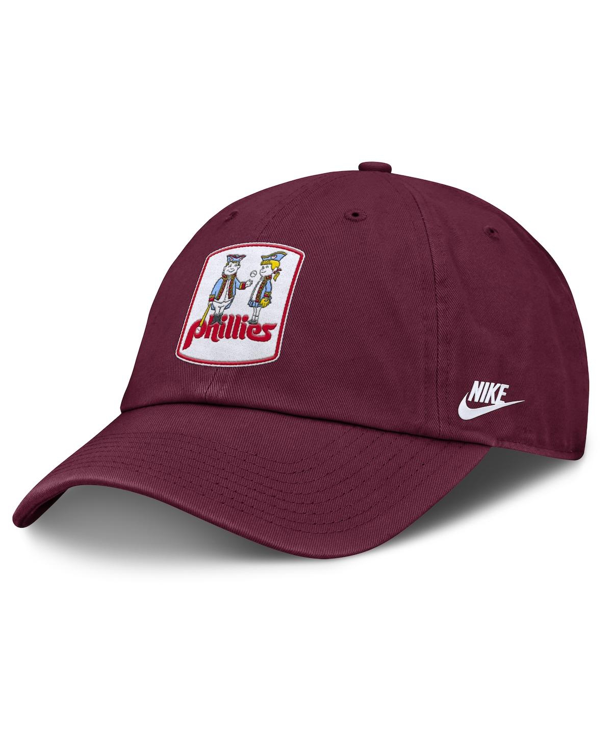 Nike Women's Burgundy Philadelphia Phillies Club Adjustable Hat In Burgundy