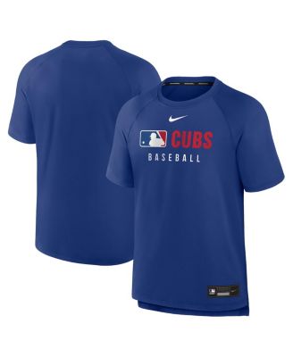 Nike - Men's Royal Chicago Cubs Authentic Collection Pregame Raglan Performance T-Shirt