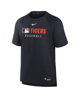 Men's Navy Detroit Tigers Authentic Collection Pregame Raglan Performance T-Shirt