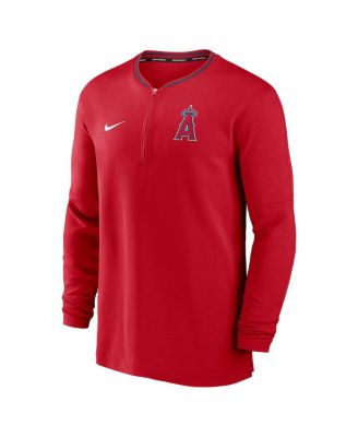 Men's Red Los Angeles Angels Authentic Collection Performance Half-Zip Top