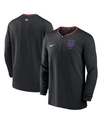 Nike - Men's Black New York Mets Authentic Collection Performance Half-Zip Top
