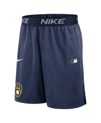 Men's Navy Milwaukee Brewers Authentic Collection Performance Knit Shorts