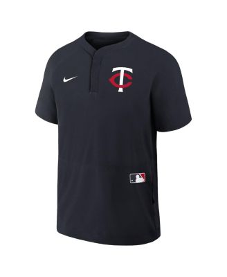 Men's Navy Minnesota Twins Authentic Collection Raglan Short Sleeve Windshirt