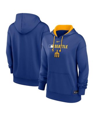 Nike - Women's Navy Seattle Mariners Authentic Collection City Connect Performance Pullover Hoodie