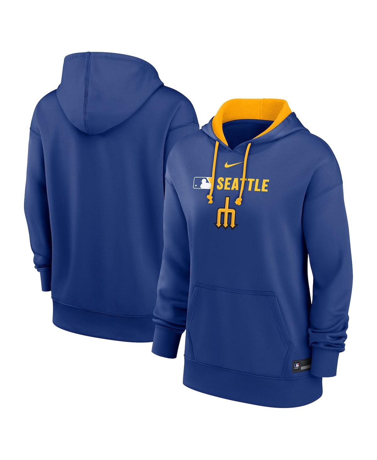 Nike Navy Seattle Mariners Authentic Collection City Connect Performance Pullover Hoodie In Blue