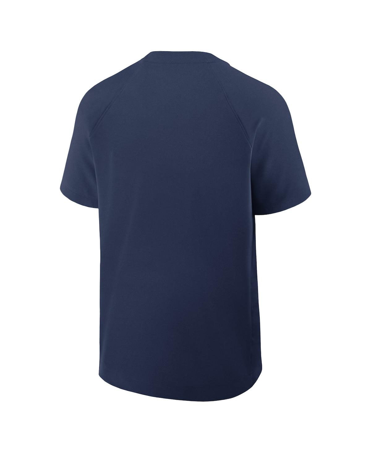 Nike Men's Navy Tampa Bay Rays Authentic Collection Raglan Short Sleeve Windshirt In Navy