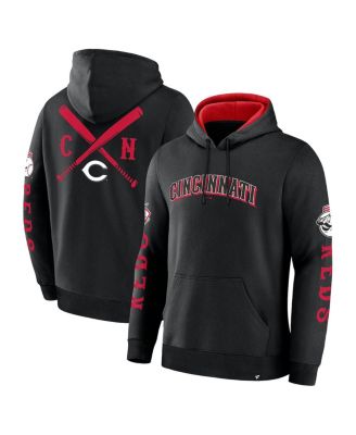 Fanatics - Men's Black Cincinnati Reds Big City Legacy Fleece Pullover Hoodie