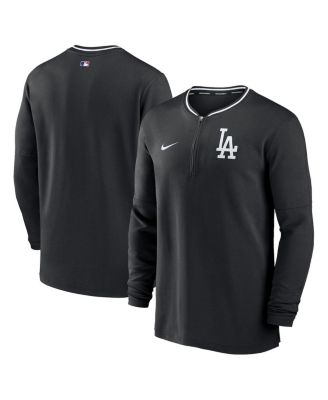 Nike - Men's Black Los Angeles Dodgers Authentic Collection Performance Half-Zip Top