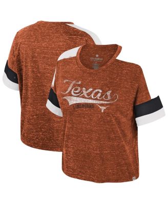Colosseum - Women's Texas Orange Texas Longhorns Color Block Scoop Neck T-shirt