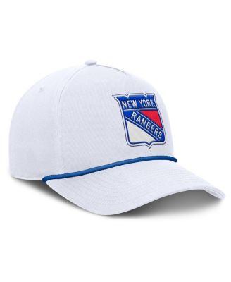 Men's White New York Rangers Rope A-Frame Adjustable Hat
