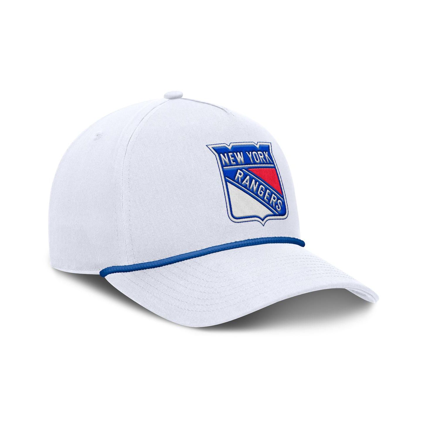Мужская кепка Fanatics White New York Rangers Rope A-Frame Adjustable Hat — фото 3