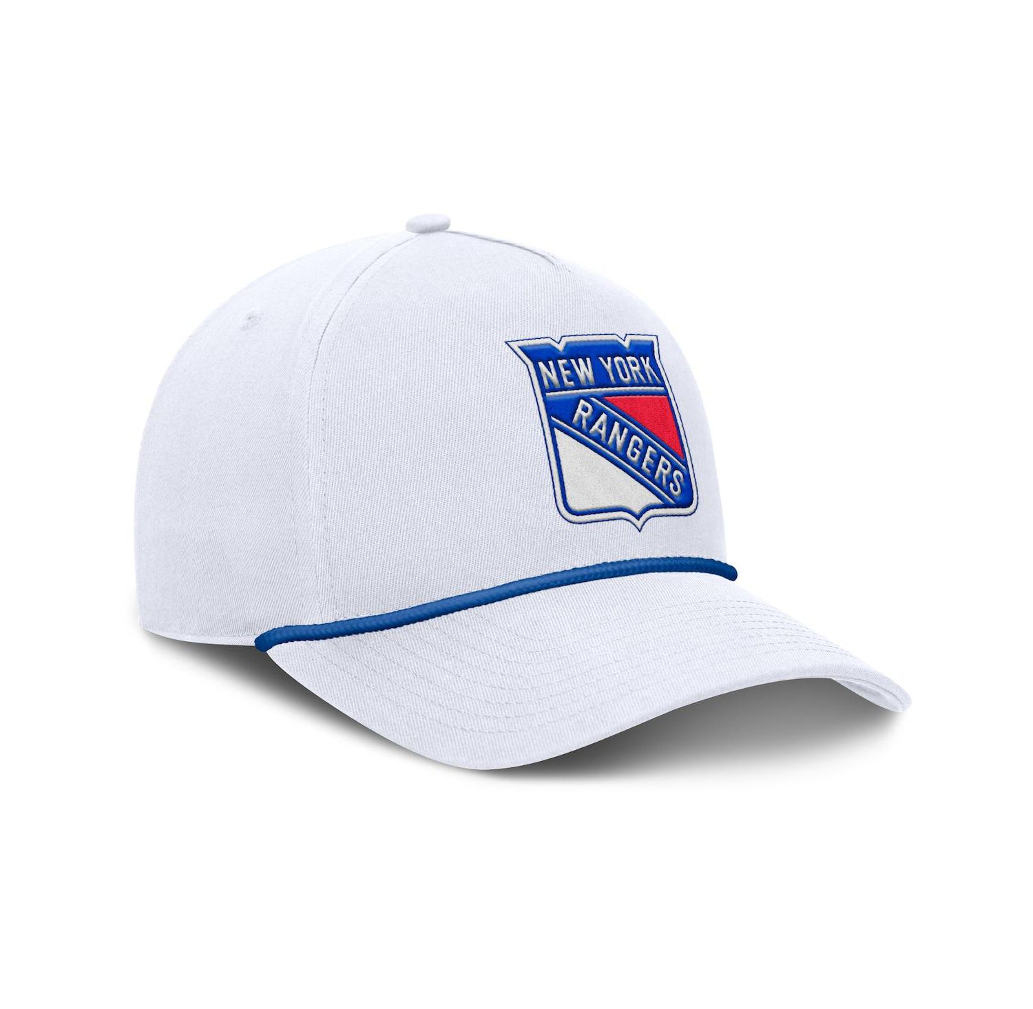 Men's White New York Rangers Rope A-Frame Adjustable Hat