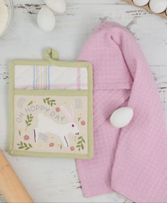 Oh Hoppy Day Potholder Dishtowel, Set of 2