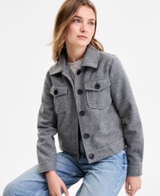 Women's Collared Button-Front Jacket