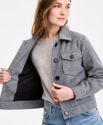 Women's Collared Button-Front Jacket