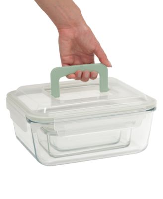 8-Piece Rectangular Glass Container Food Storage Set