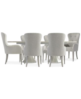 Cornelia 7-Pc. Dining Set (Rectangular Table & 6 Tufted Arm Chairs)