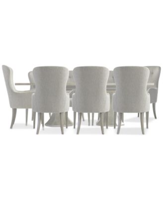 Cornelia 9-Pc. Dining Set (Rectangular Table & 8 Tufted Arm Chairs)