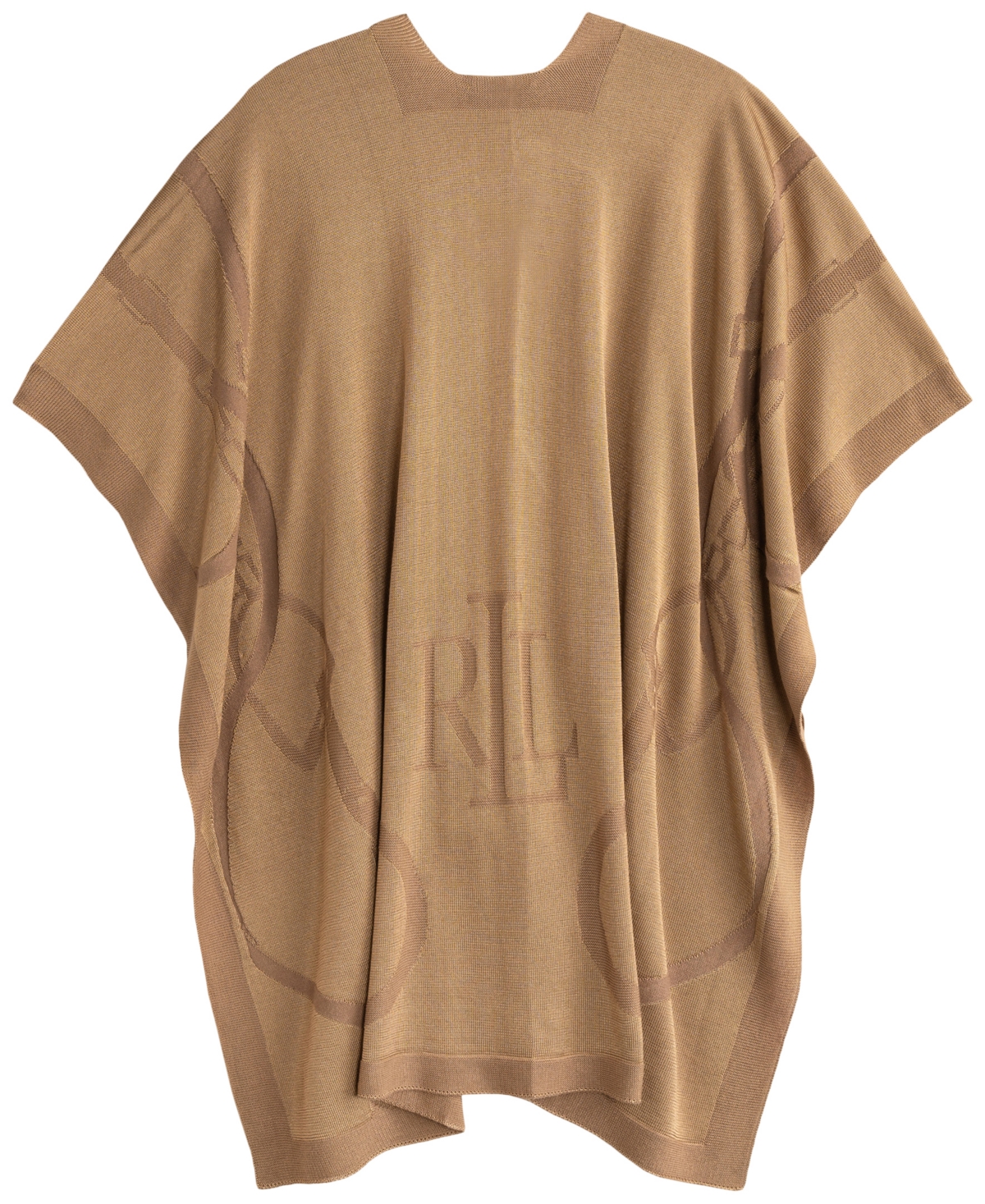 Ralph Lauren Matte Shine Belting Ruana In Madison Tan