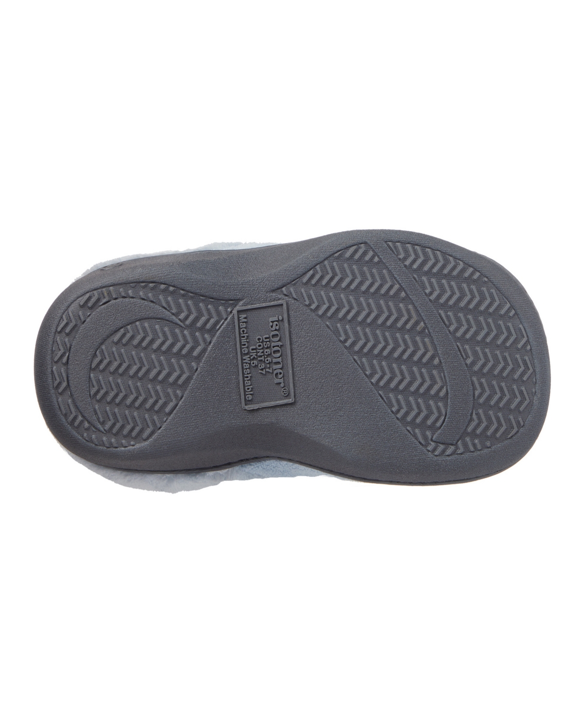 Isotoner Signature Women's Micro Terry Sport Hoodback Slippers In Blue Fog