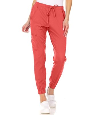 Plus Size Leah 5-Pocket Stretch Cargo Jogger Scrub Pants Yellow 3X Large