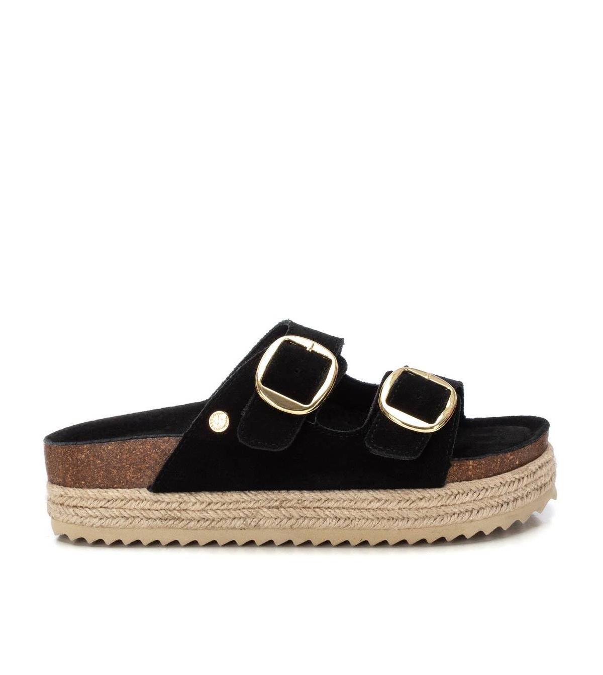 Women's Suede Flat Sandals By Xti - Nude