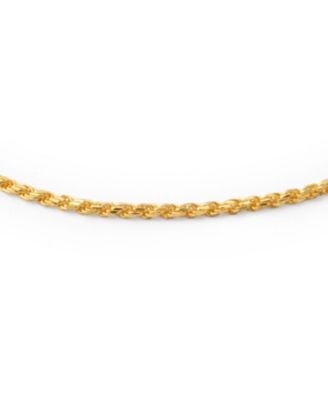 Strong Cable Rope Chain Anklet Ankle Bracelet Yellow Gold Plated .925 Sterling Silver