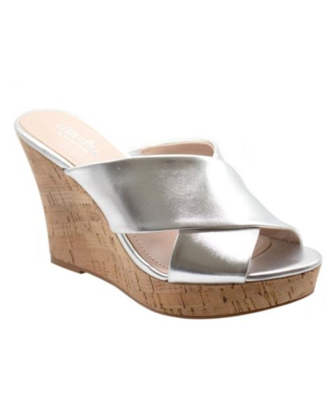 Женские сандалии Charles by Charles David Latrice Wedge Sandal, цвет: Серебряный