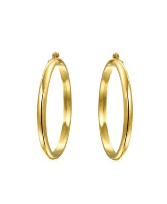 Simple Statement Hoop Huggie Earrings Plated Diameter
