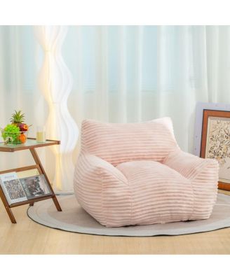 Oversized Bean Bag Chair for Adults with Armrests, Corduroy Sofa Seat for Living Room, Bedroom or Dorm