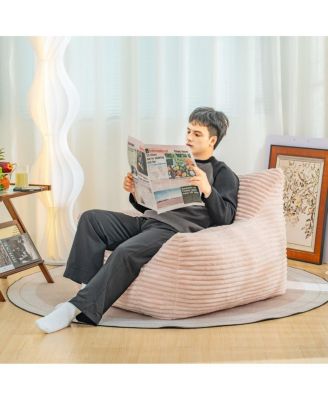 Oversized Bean Bag Chair for Adults with Armrests, Corduroy Sofa Seat for Living Room, Bedroom or Dorm