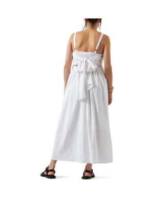 Maternity Ripe Simone Tie Back Linen Dress