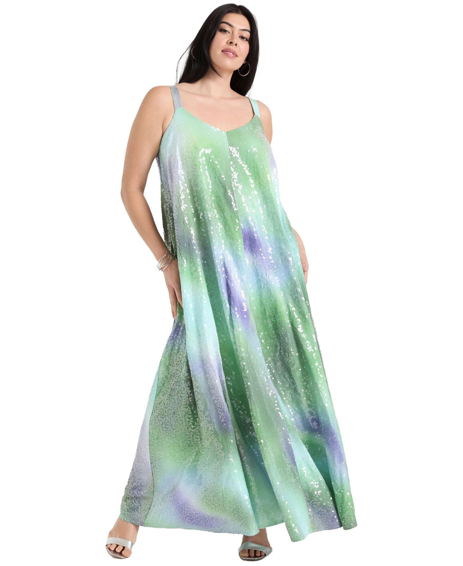Women's June + Vie Sequin Swing Maxi Dress