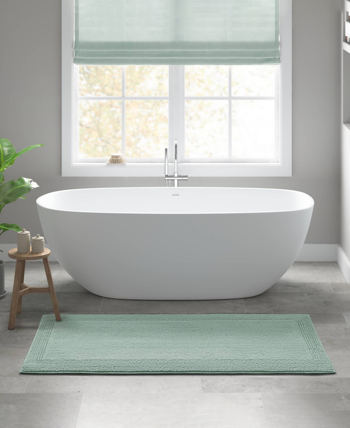 Madison Park Signature Splendor Reversible Tufted Cotton Bath Rug, 24" X 60"