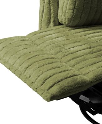 41" Jorvien Modern Chenille Power Swivel Glider Recliner with Pillows