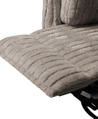 41" Jorvien Modern Chenille Power Swivel Glider Recliner with Pillows