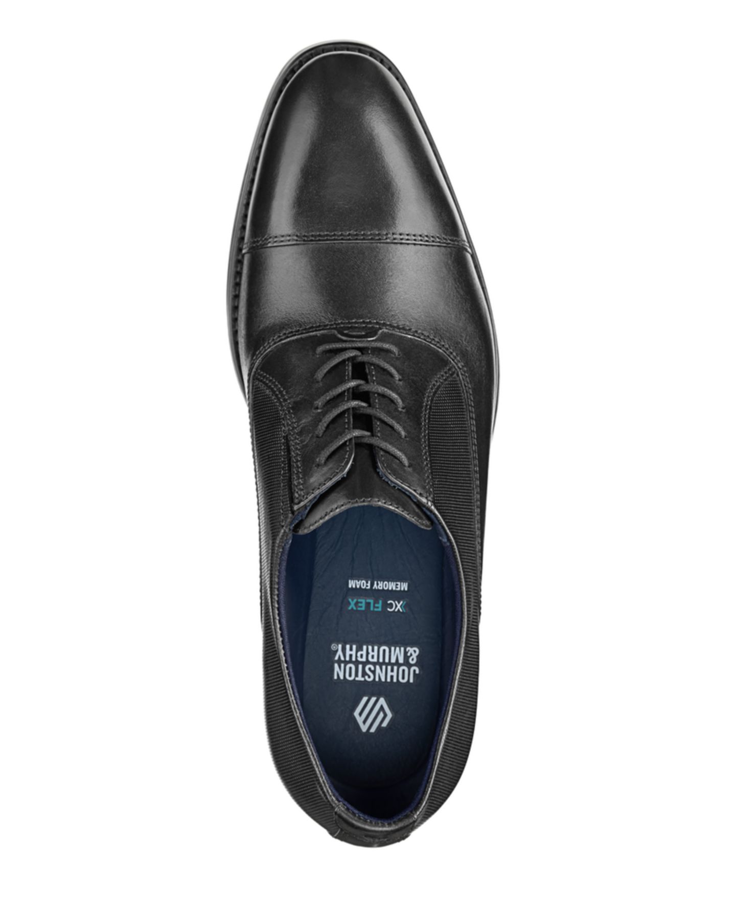 Обувь Johnston & Murphy Men's Landry Embossed Cap Toe, цвет: Чёрный — фото 4