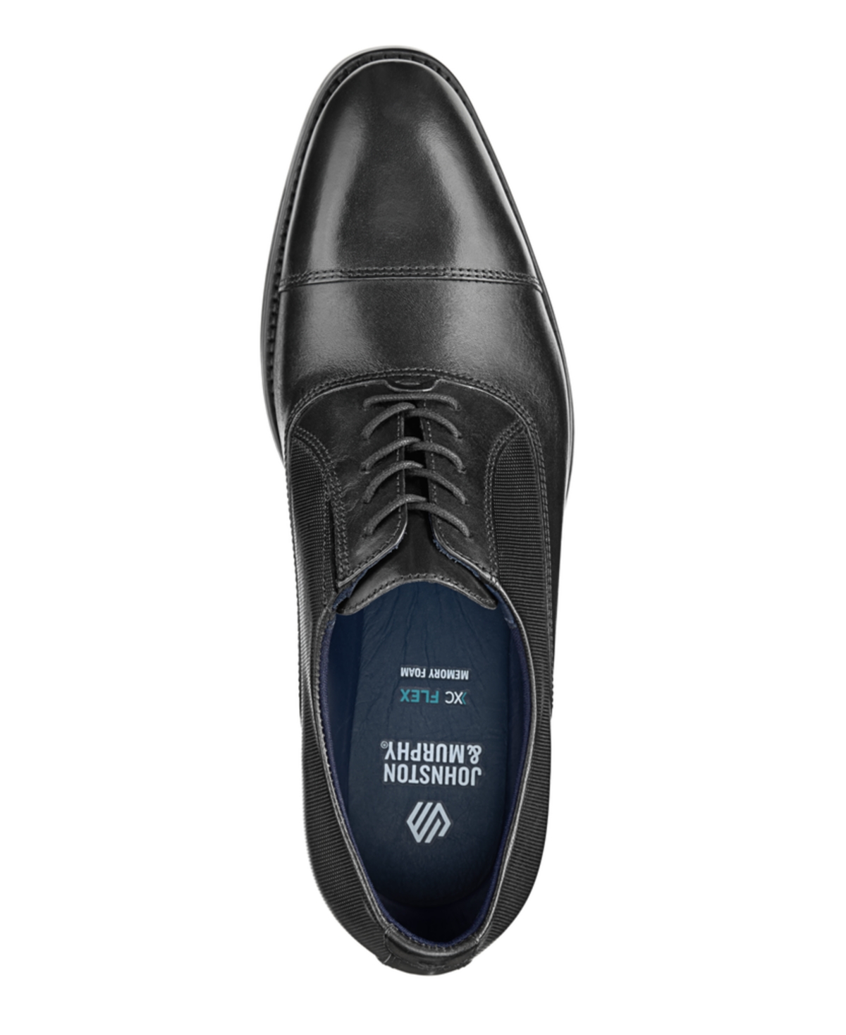 Johnston & Murphy Gibbons Cap Toe Derby In Black