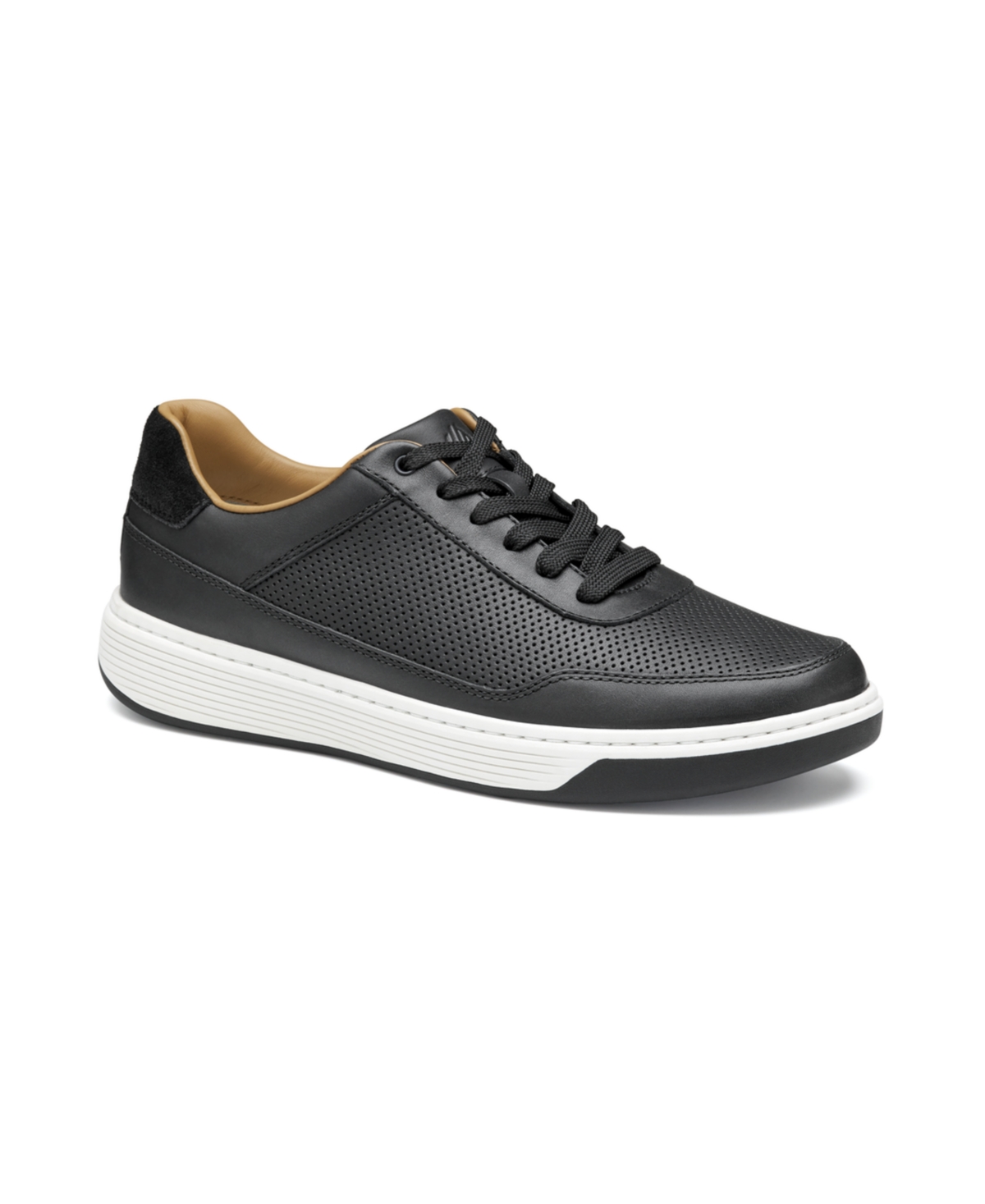 Men's Dawson Perforated U-Throat Sneakers - Black Full Grain