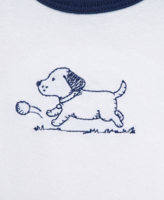 Baby Boys Cotton Puppy Toile Gift Box, 6 Piece Set