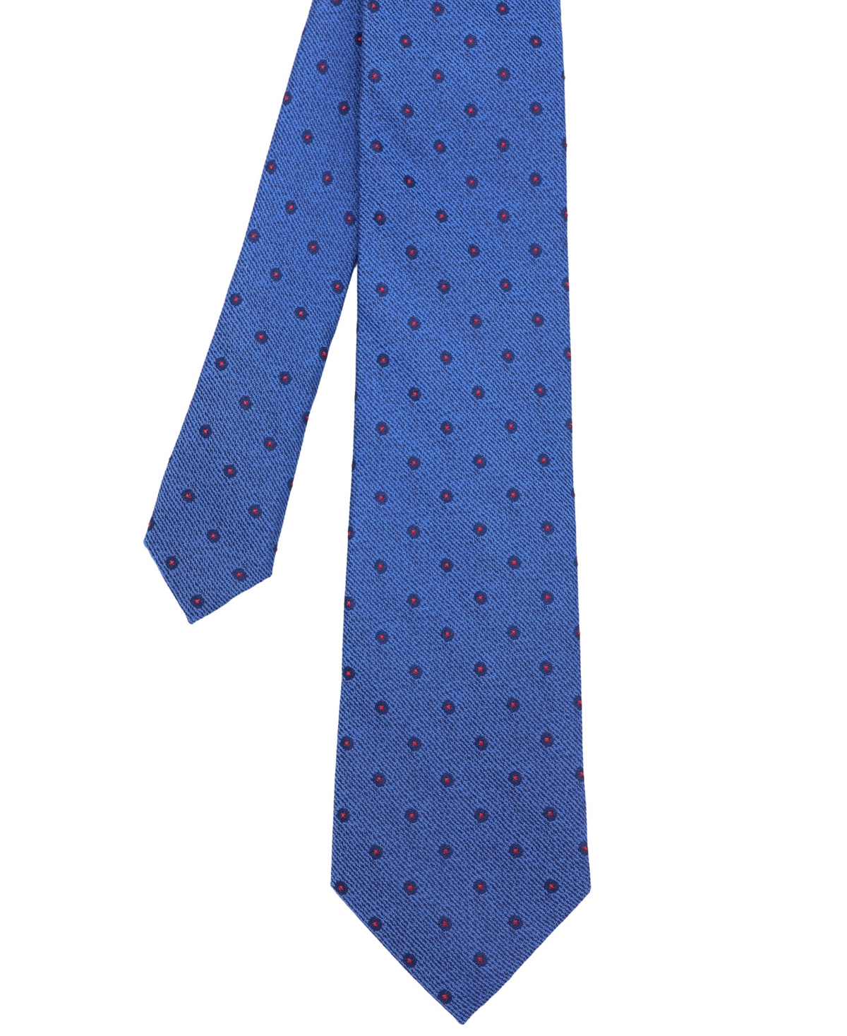 Men's Silk Dot Tie - Navy Red